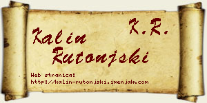 Kalin Rutonjski vizit kartica